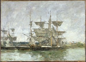 Barcos en el puerto, Deauville, 1881